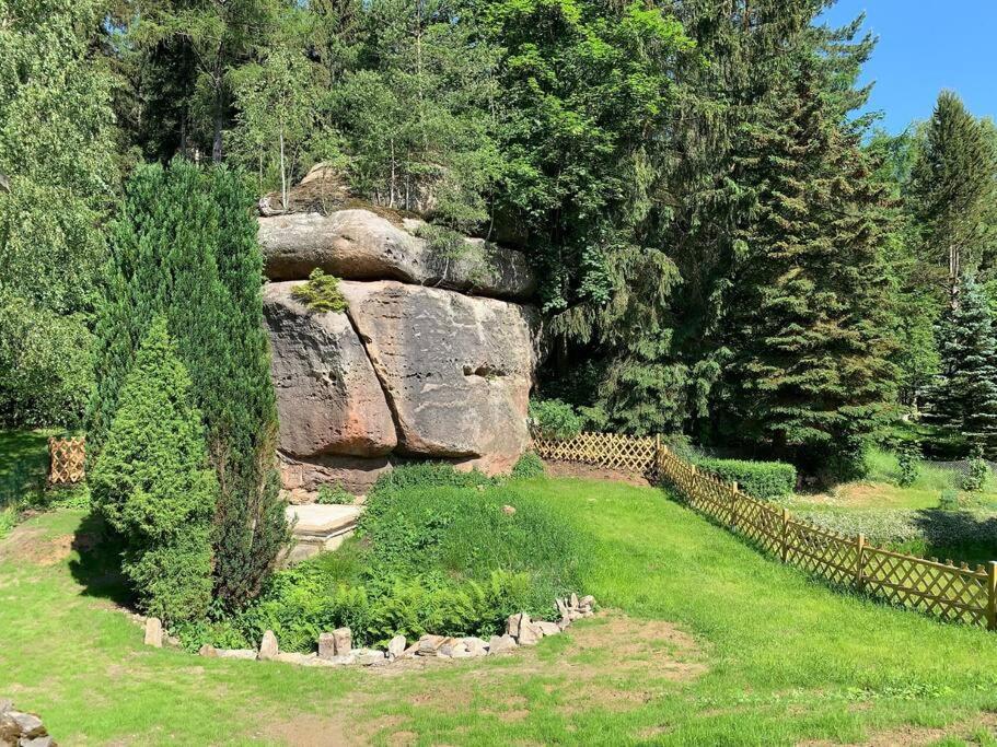 Waldferienhaus Dunja Mit Whirlpool, Sauna U Garten Hain  Exterior foto